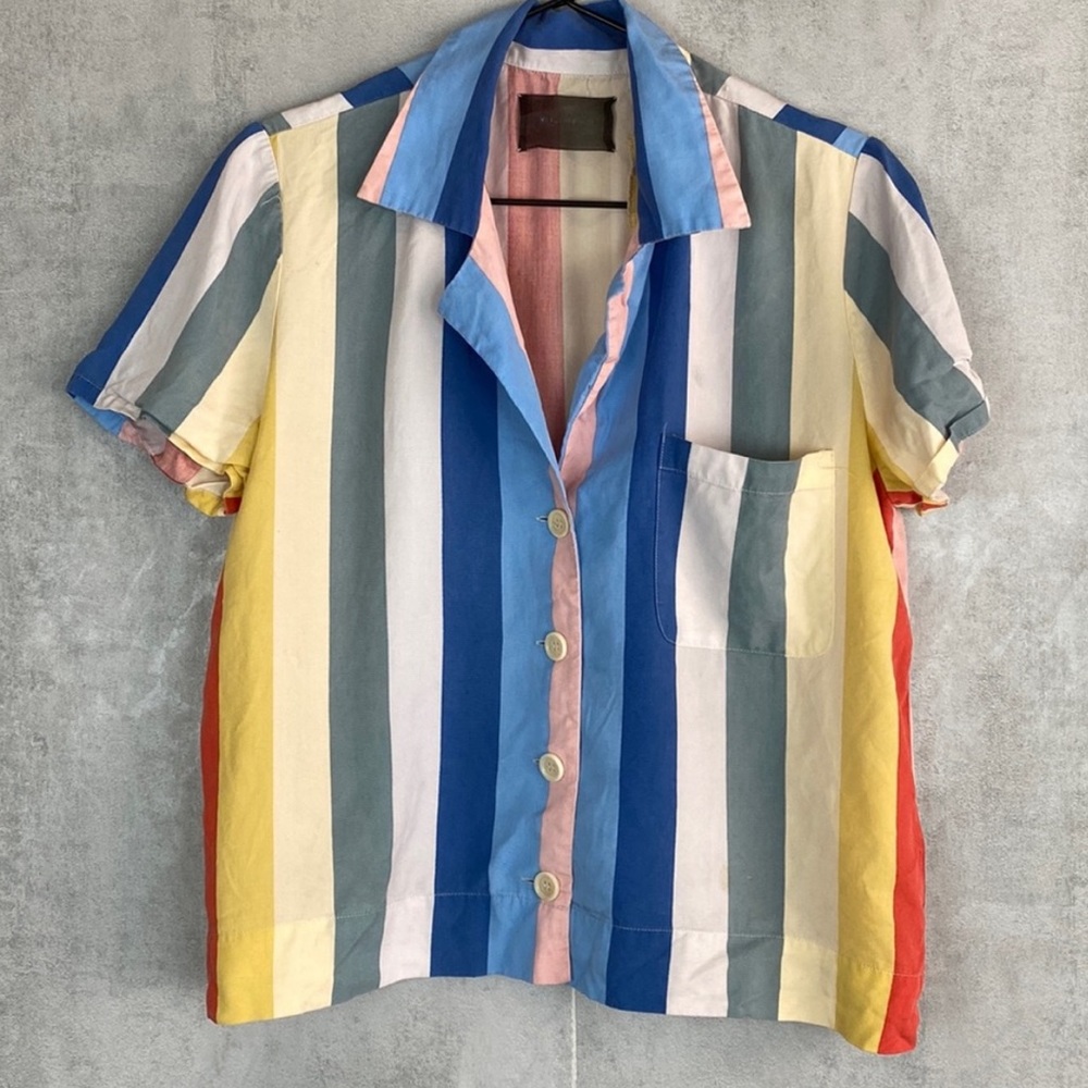 REFORMATION Striped Cuba Top